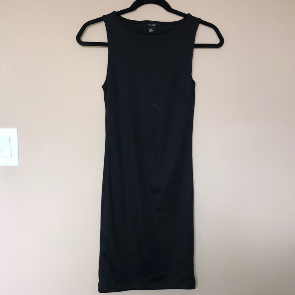 Plain black dress